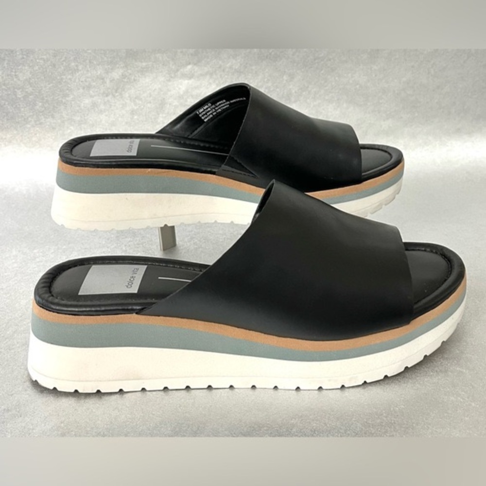 Dolce Vita Black Milo Wedge Sandals